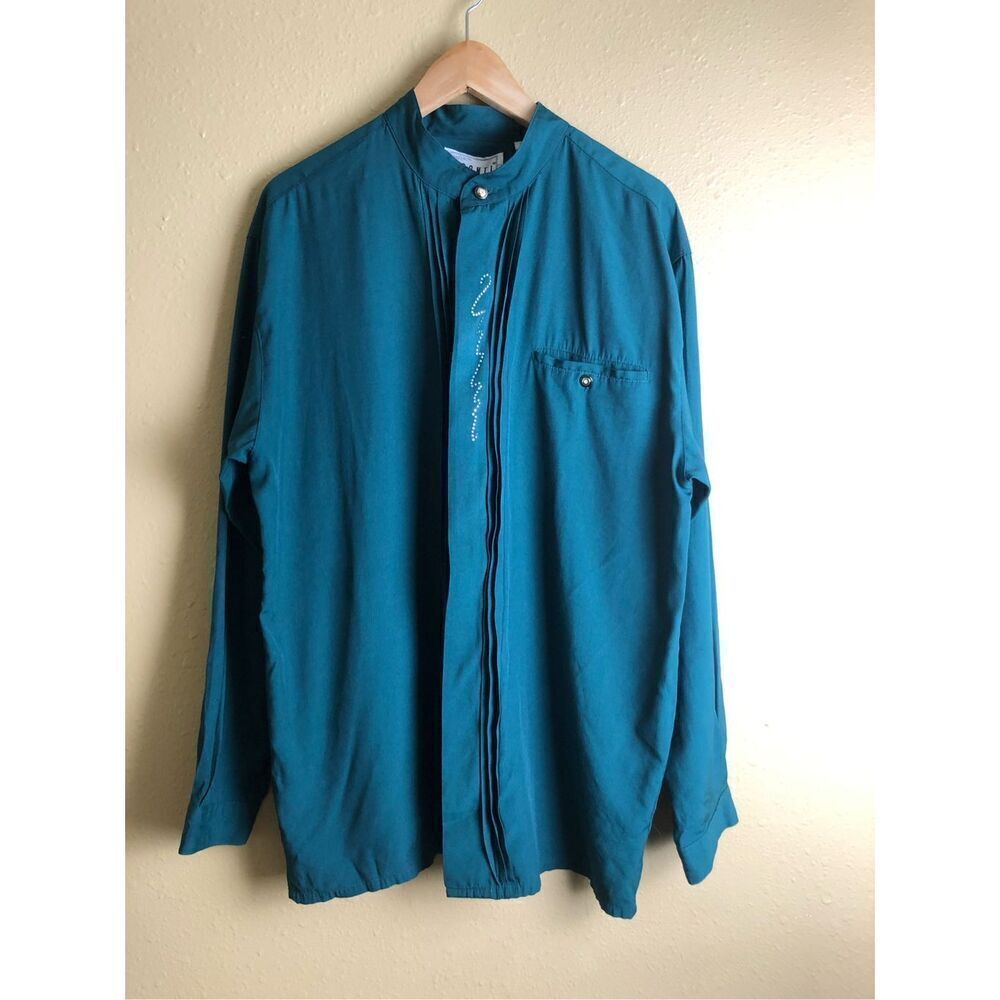 Pronti collection by phita  Buttondown Shirt Men's L Green color